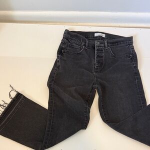 black denim jeans from the brand LOFT.